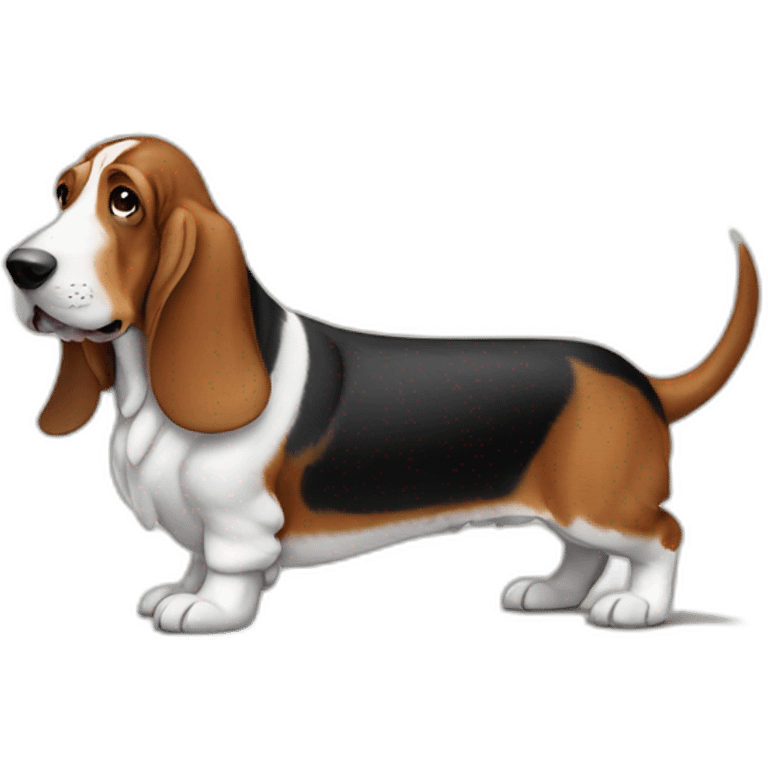 Dog basset hound full-height emoji