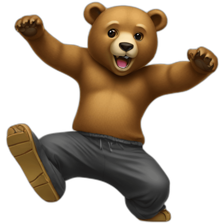 Break dance bear emoji