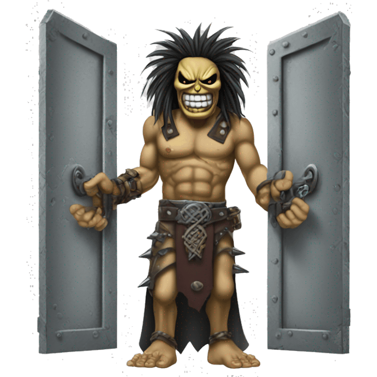 Iron Maiden with Open Doors and Spikes emoji