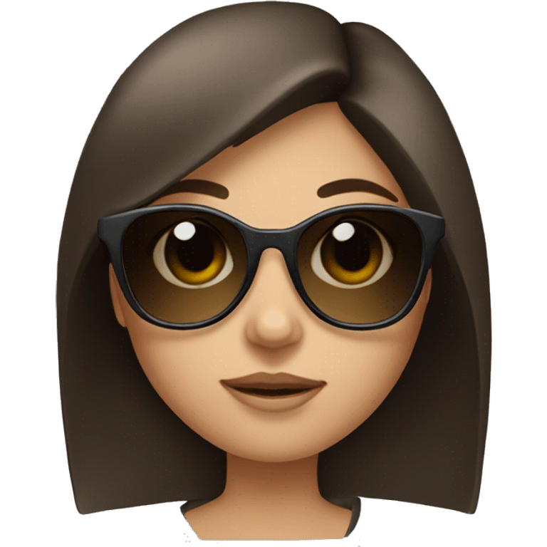 Girl brunette with sunglass  emoji