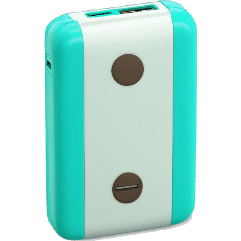 Turquoise powerbank emoji