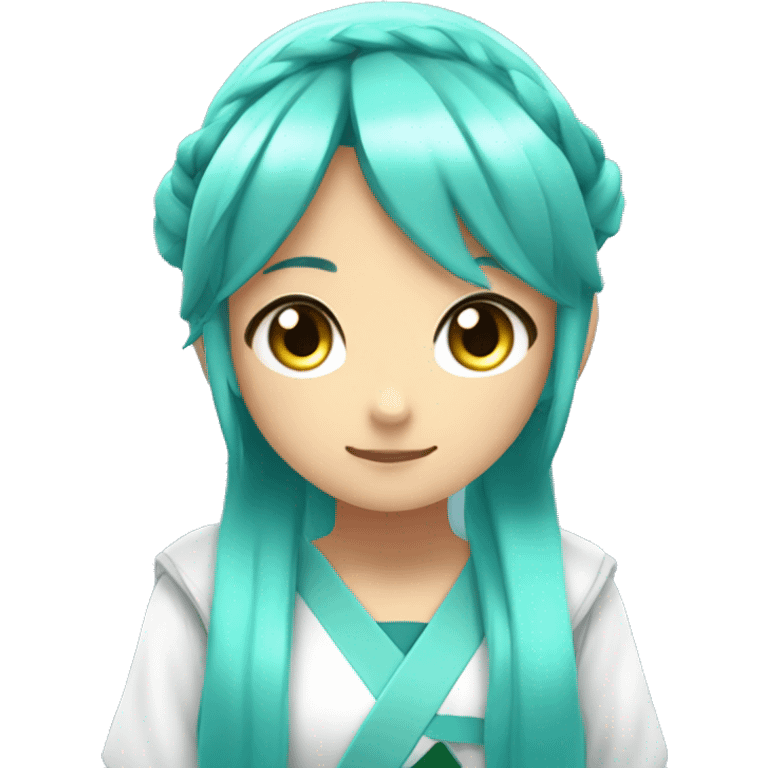 hastne miku with 01 on her left arm emoji