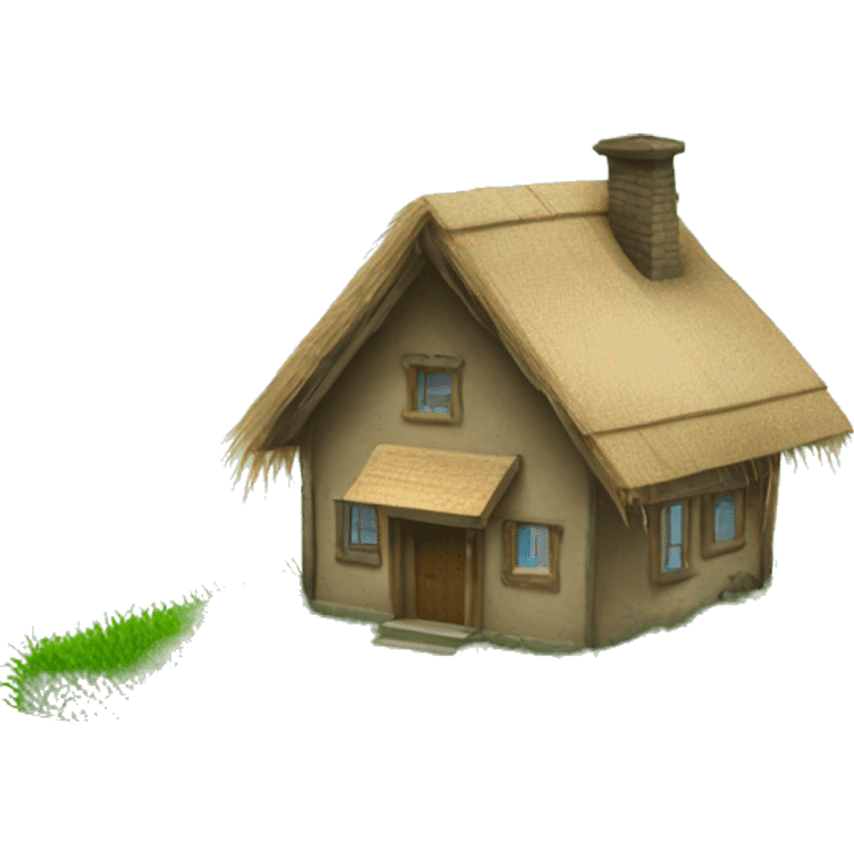 house with a grass roof emoji