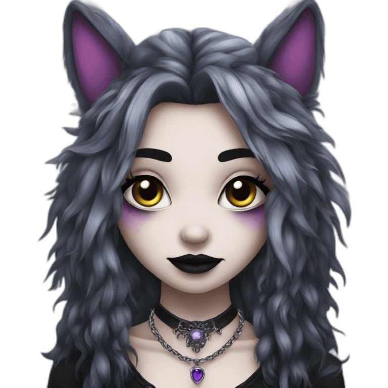 gothic furry girl jewelry emoji