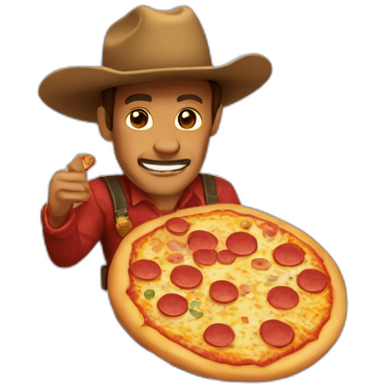 Pizza cowboy emoji