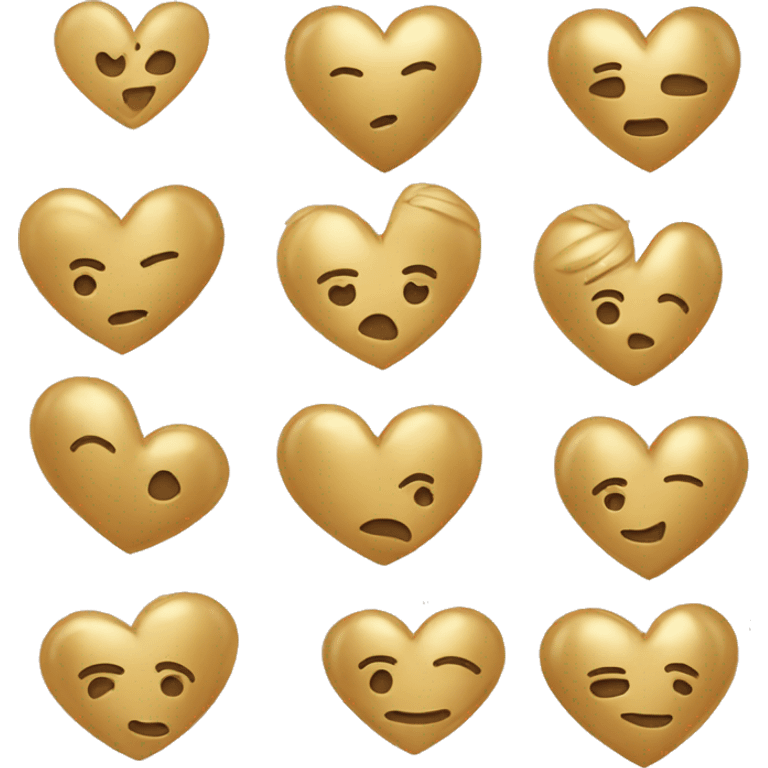 one golden heart  emoji