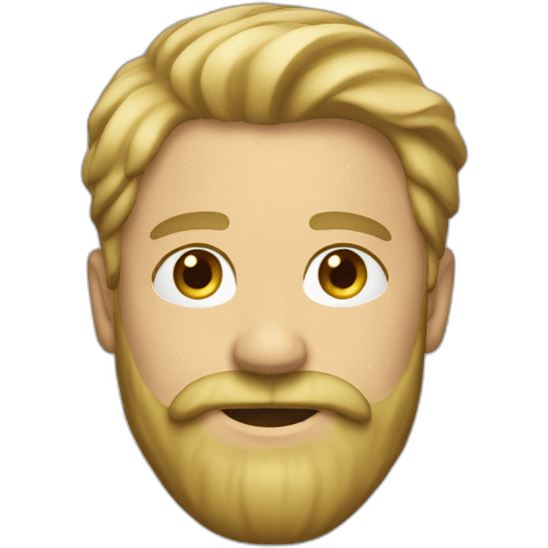 man, beard dirty blond emoji