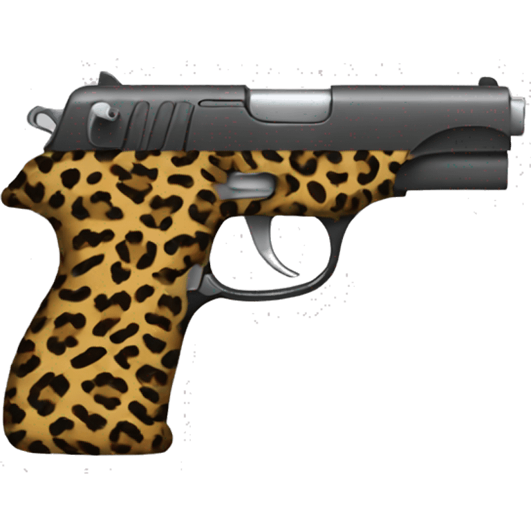 Leopard print handgun emoji