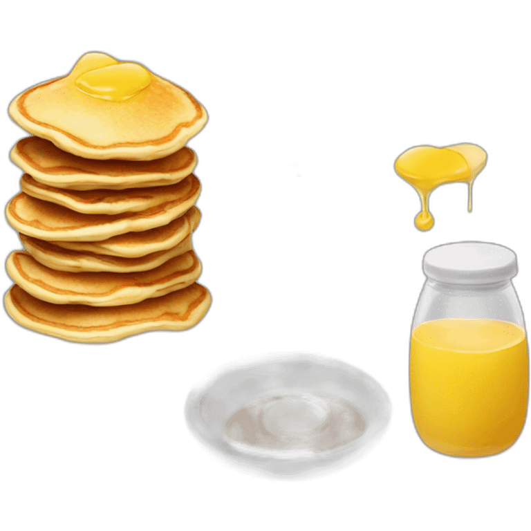 pancake with marble sirup and butter emoji