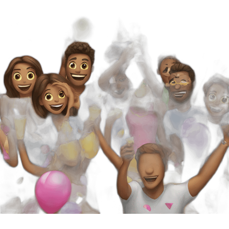 party celebrating emoji