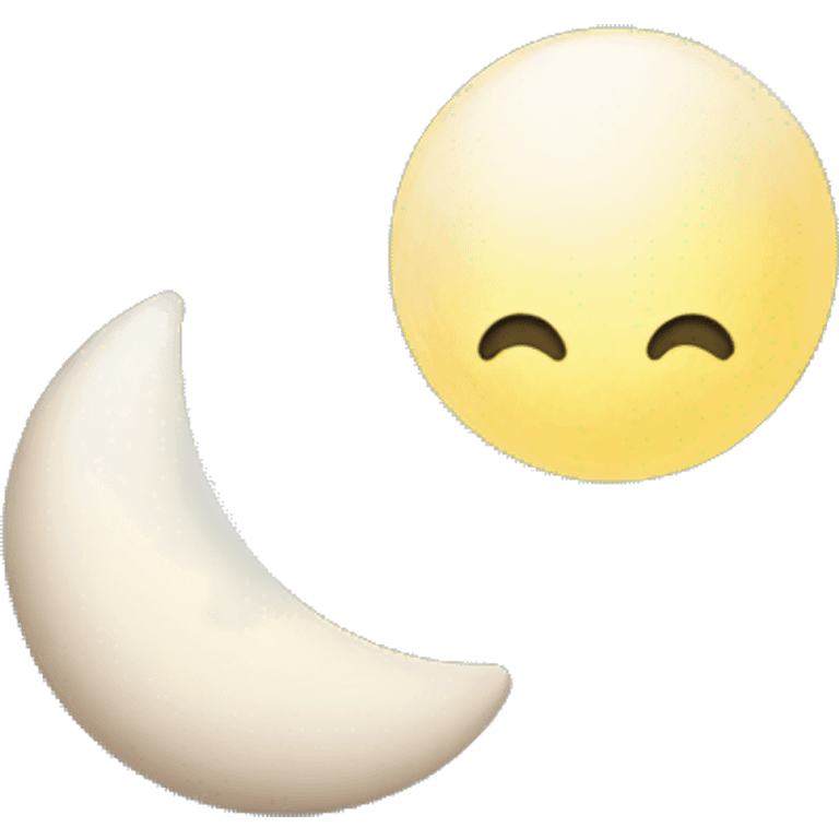 Half moon with clouds emoji