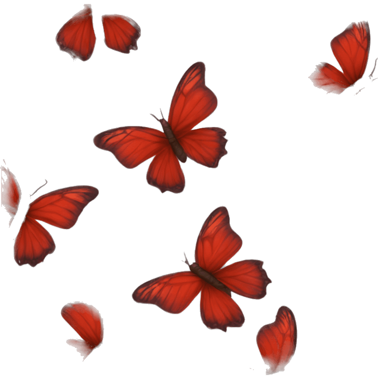 Mariposa roja en flor emoji