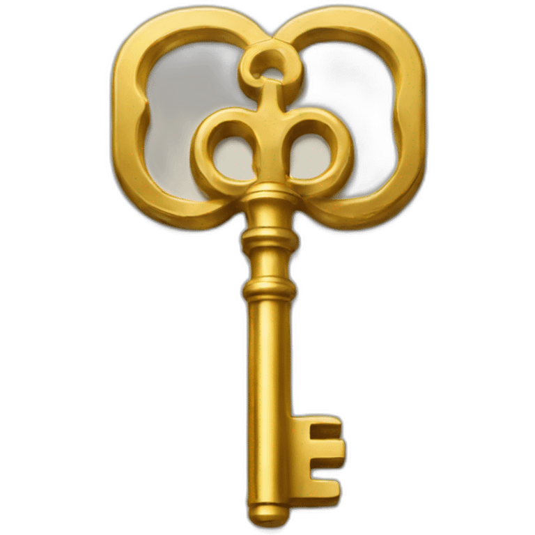 gold key with a dollar sign on the end emoji