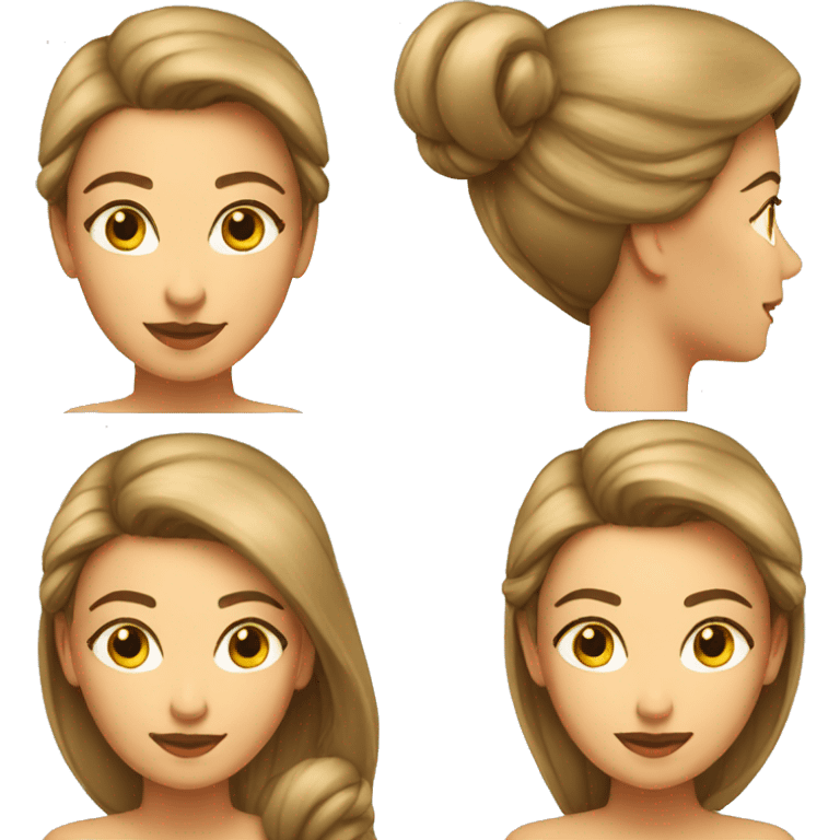 a lady with a long slick back hair down emoji