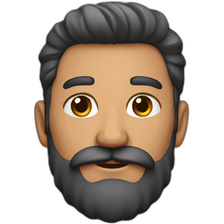 Hombre con barba y calvo emoji