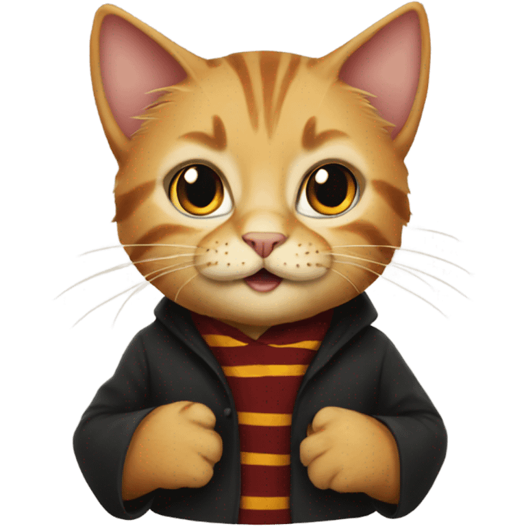 Cat Wearing Harry Potter closes  emoji