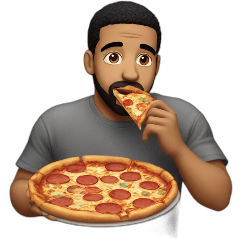 drake eating pizza emoji