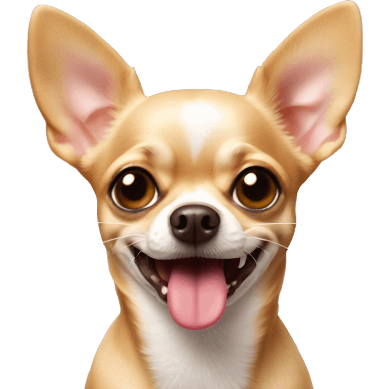 Chihuahua sticking tongue out emoji