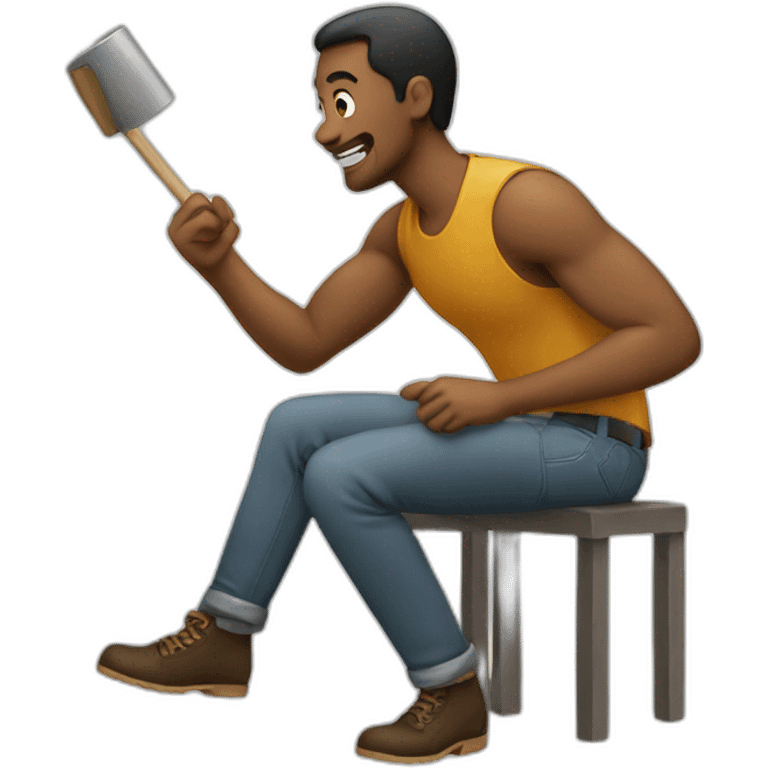 man hooking something emoji