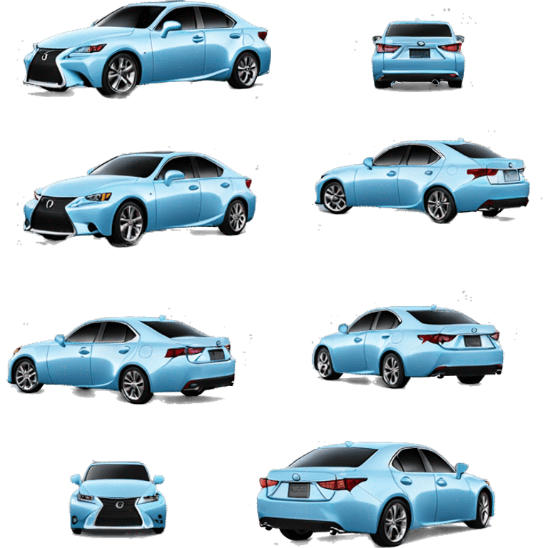 Light blue Lexus is250 with chrome rims emoji