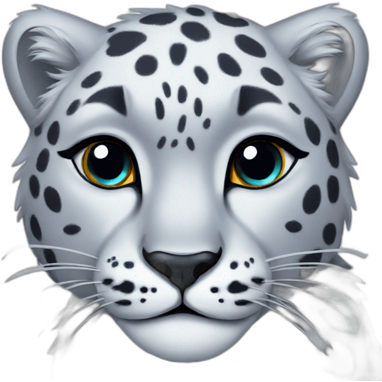 colorful snow leopard emoji