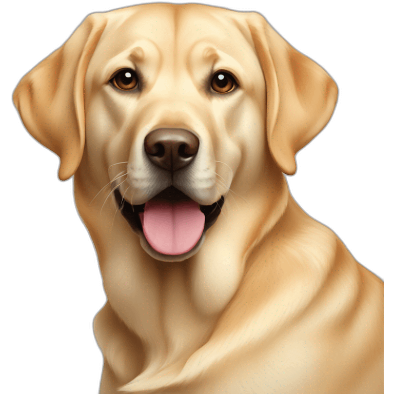 A 8 month old golden labrador emoji