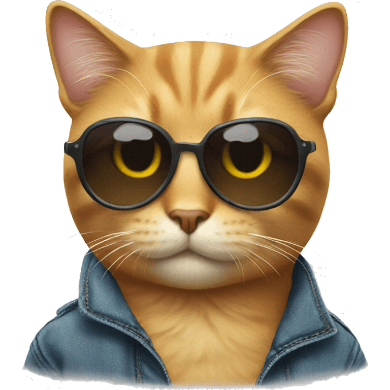 Cat with sunglasses emoji