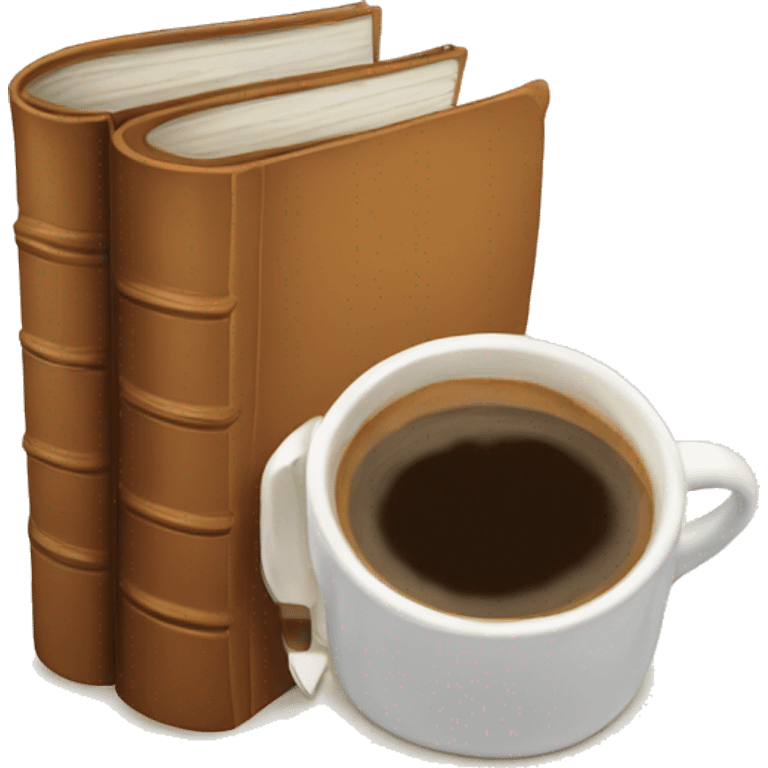 Book with coffee  emoji