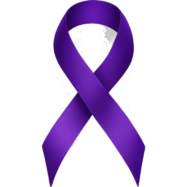 Single purple ribbon on transparent background emoji