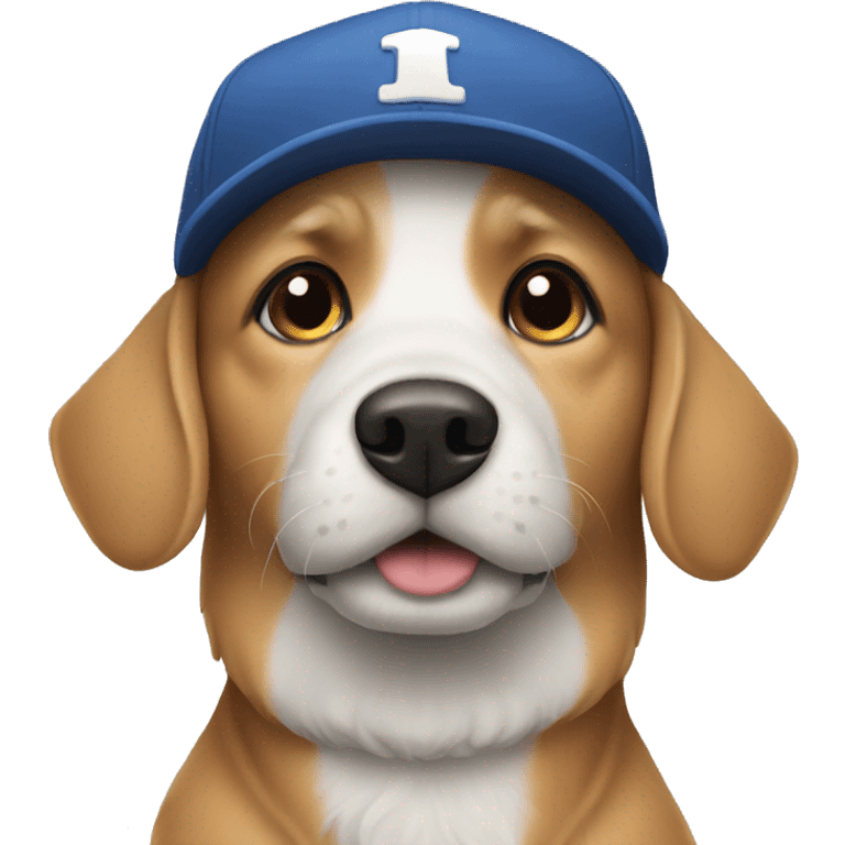 Cap with dog emoji