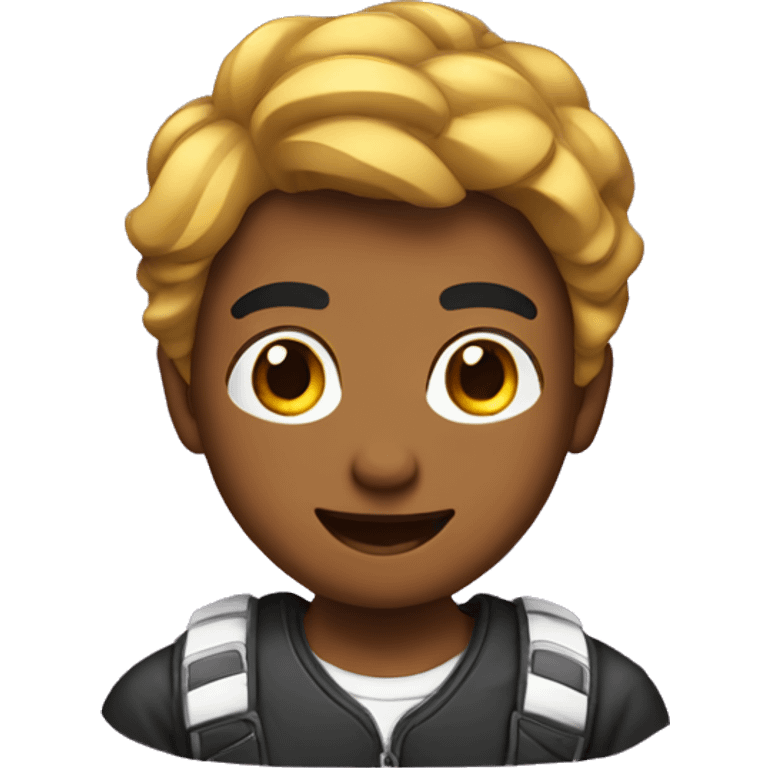 Chico de color adolescente gamers emoji