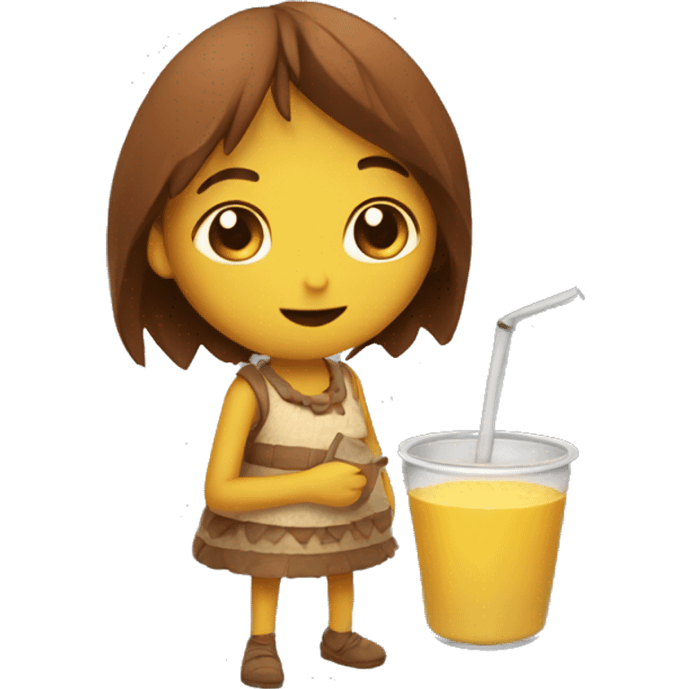 chica tomando mate emoji