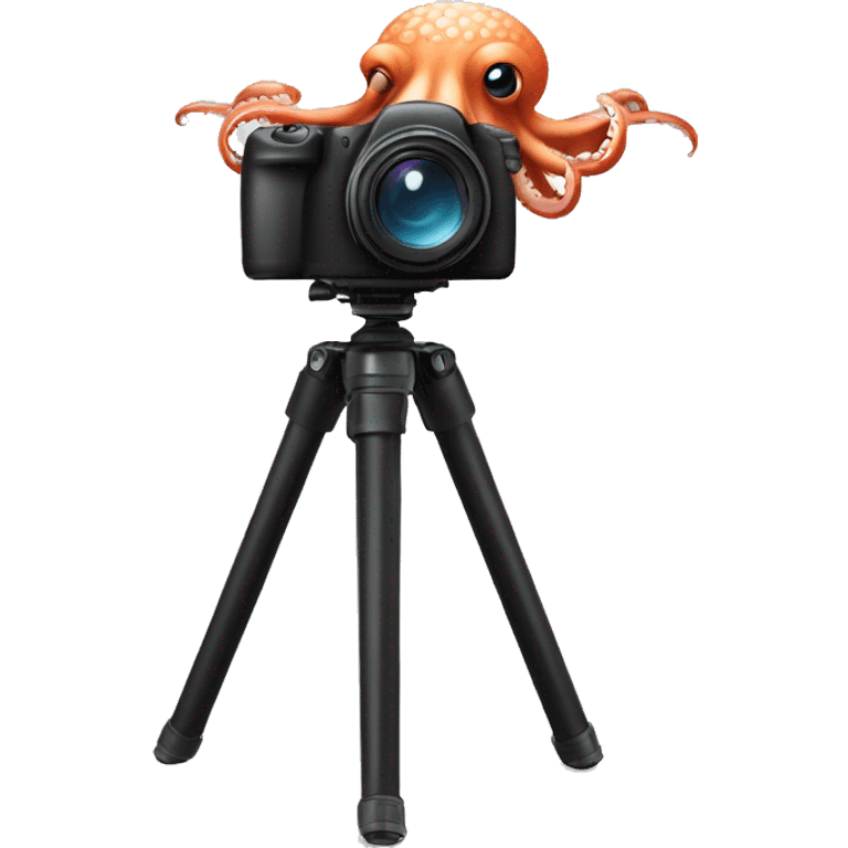 octopus tripod, wih camera sa head emoji