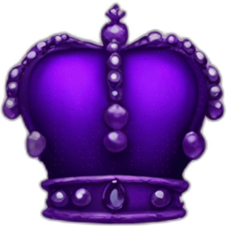 very dark purple crown with dark crystals in Vicrorian style emoji