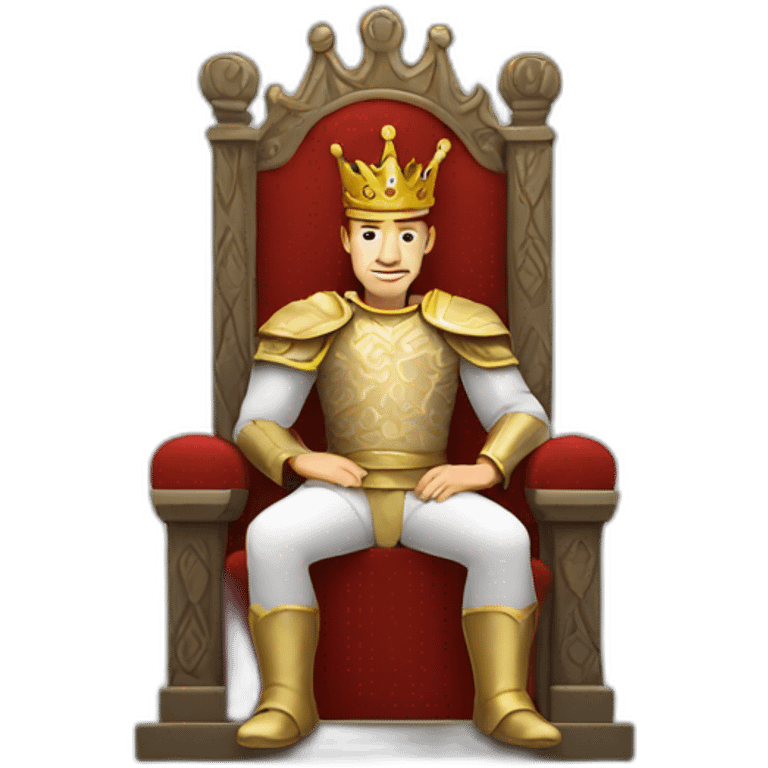 king sitting on a throne emoji