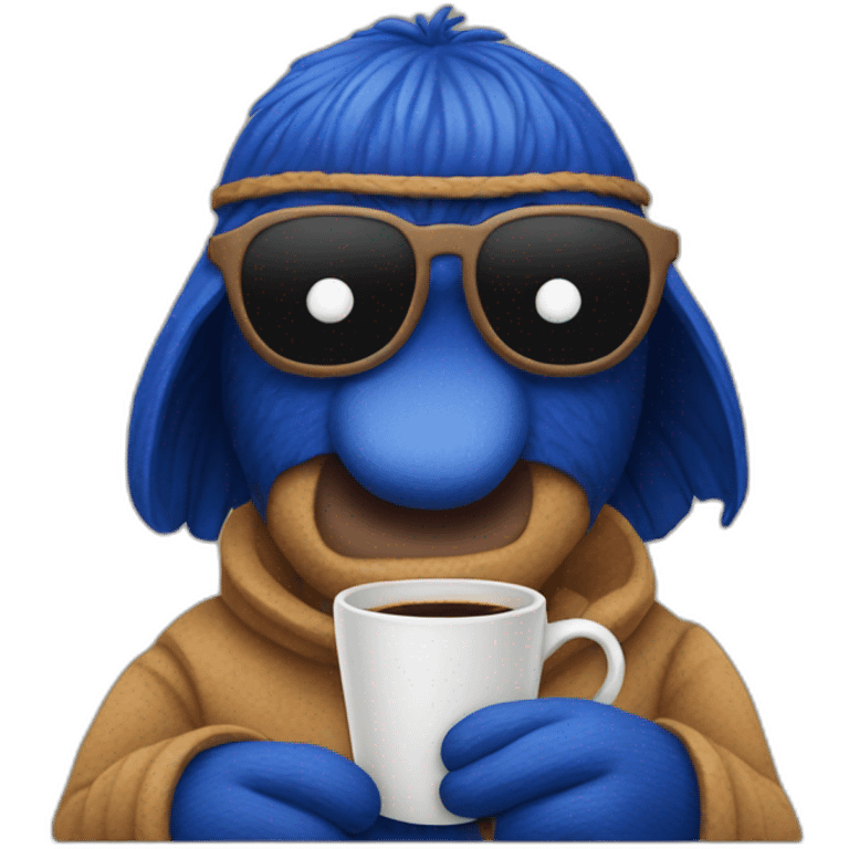 Grover with coffee emoji