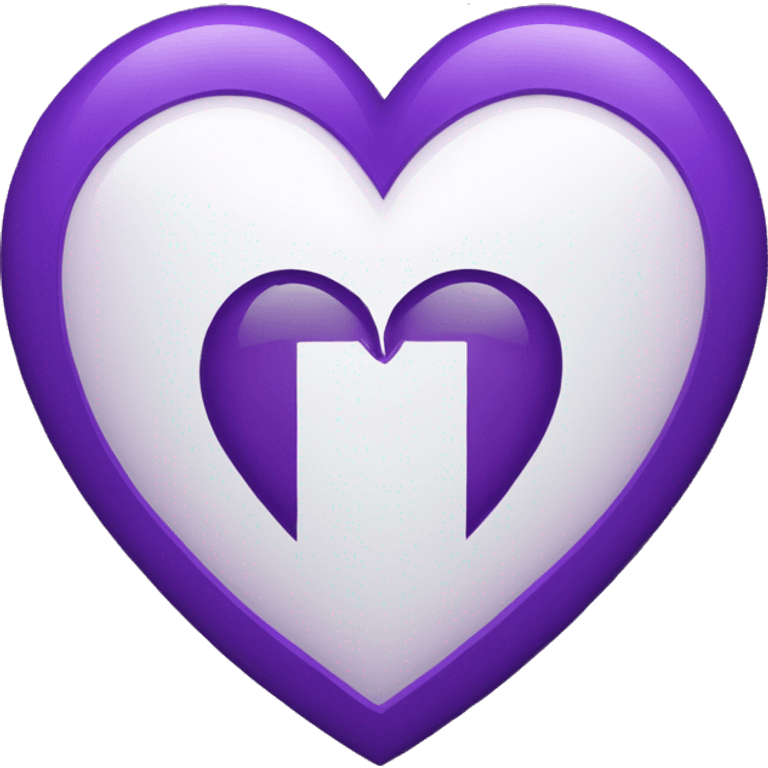 A purple heart with a prominent crack in the middle emoji