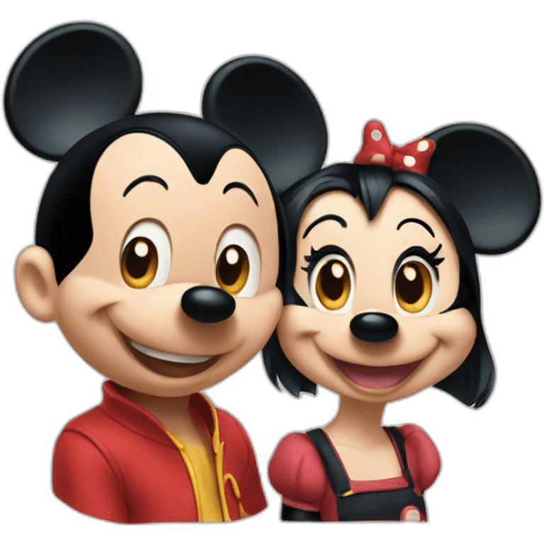 Mickey Mouse and Minni mouse emoji