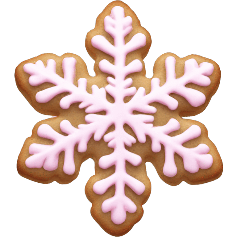 pale pink snowflake cookie emoji