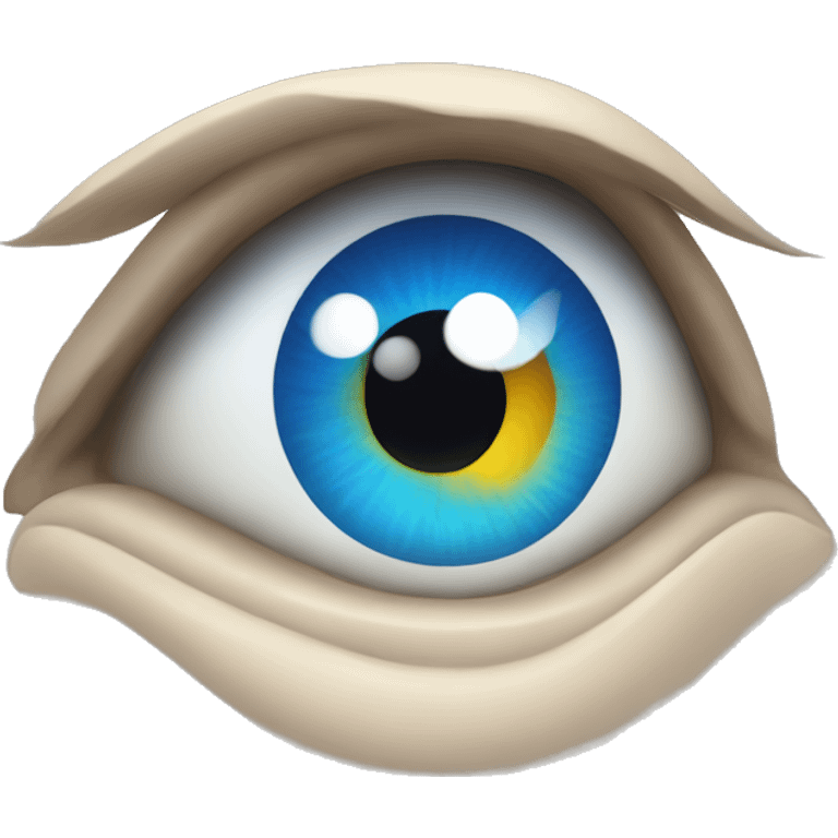 Oeil bleu emoji