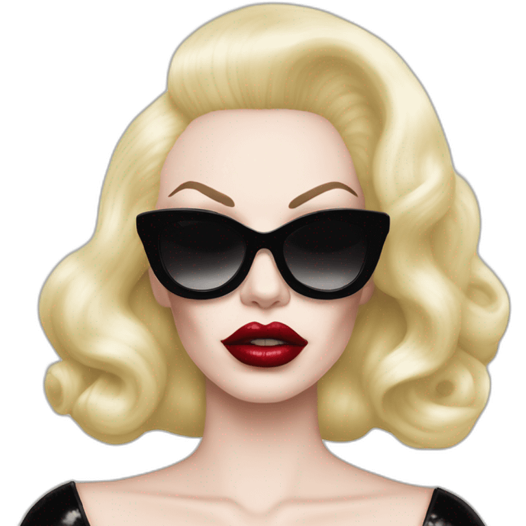 Amanda lepore wearing balenciaga black emoji