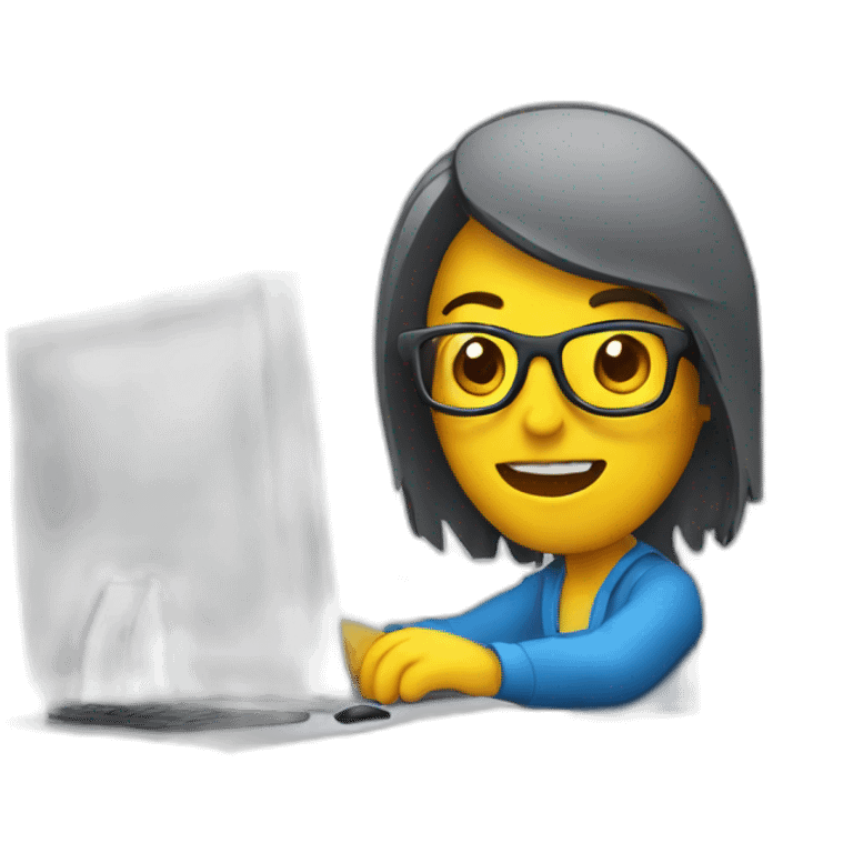 video editor with a computer emoji