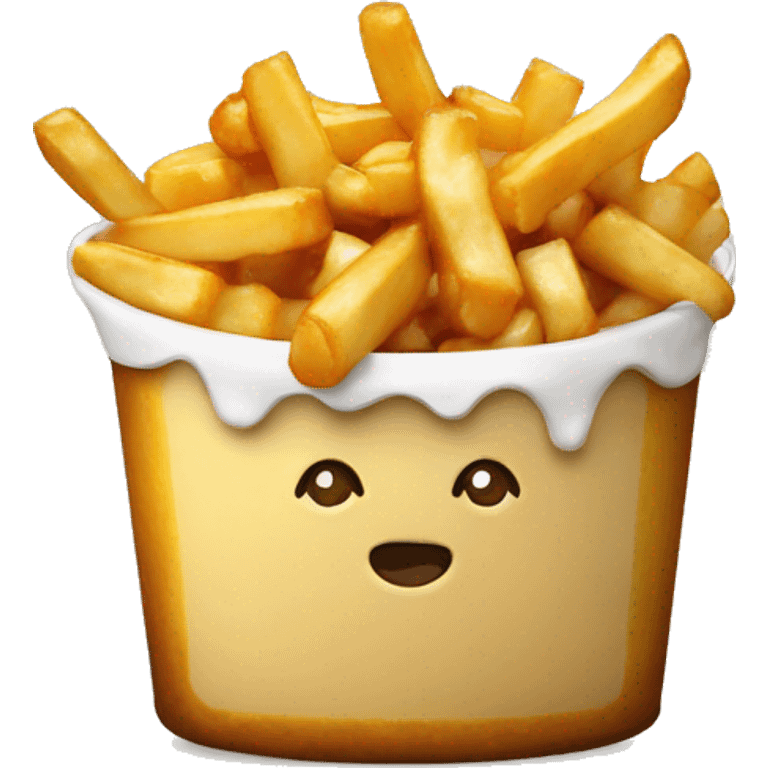 Poutine qui mange une poutine  emoji