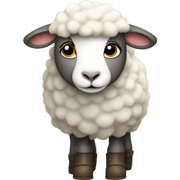 Sheep wearing boots emoji