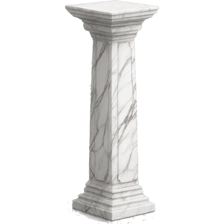 a white tall thin marble pedestal emoji