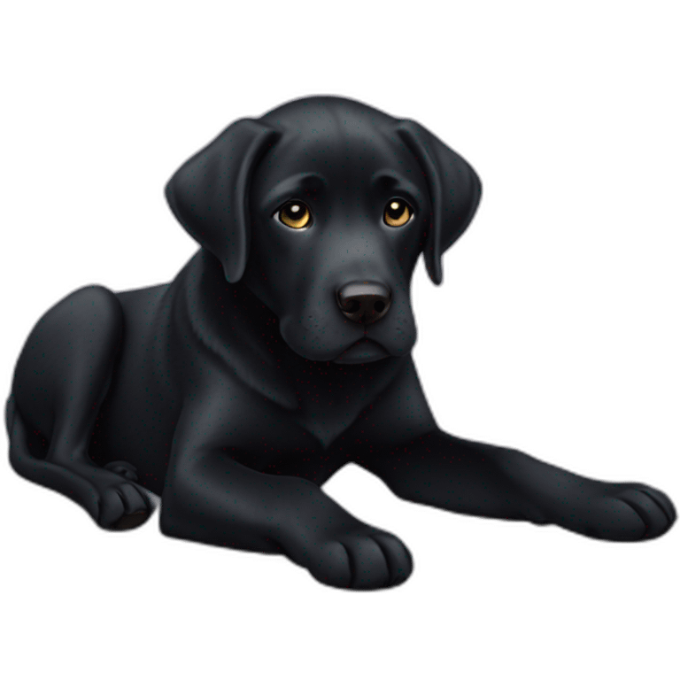 black labrador zzzz emoji