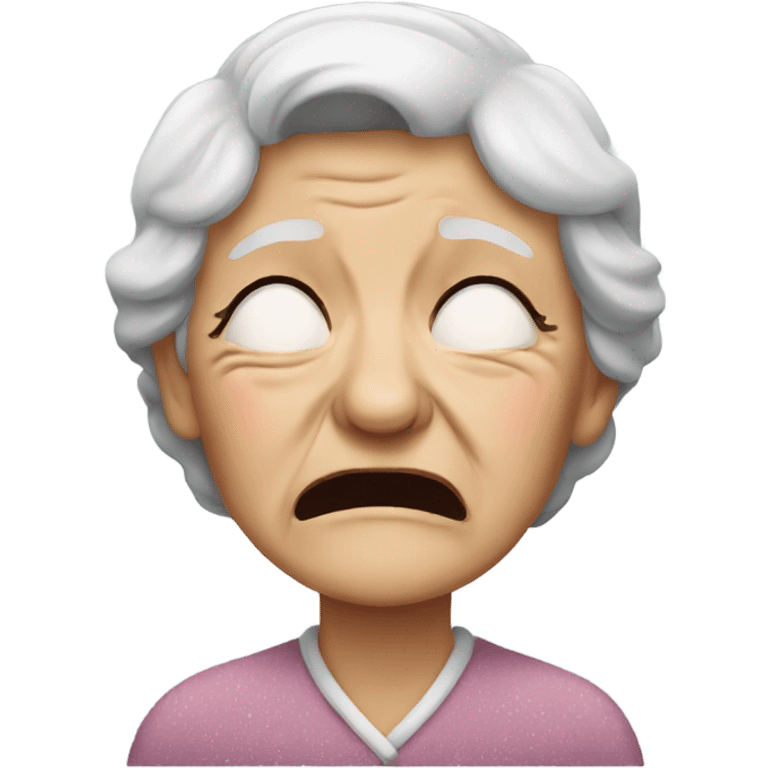 Old lady crying  emoji