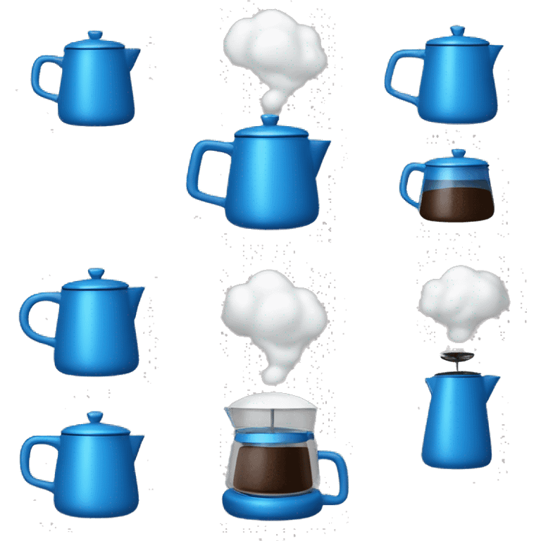 Cafetera de color azul  emoji