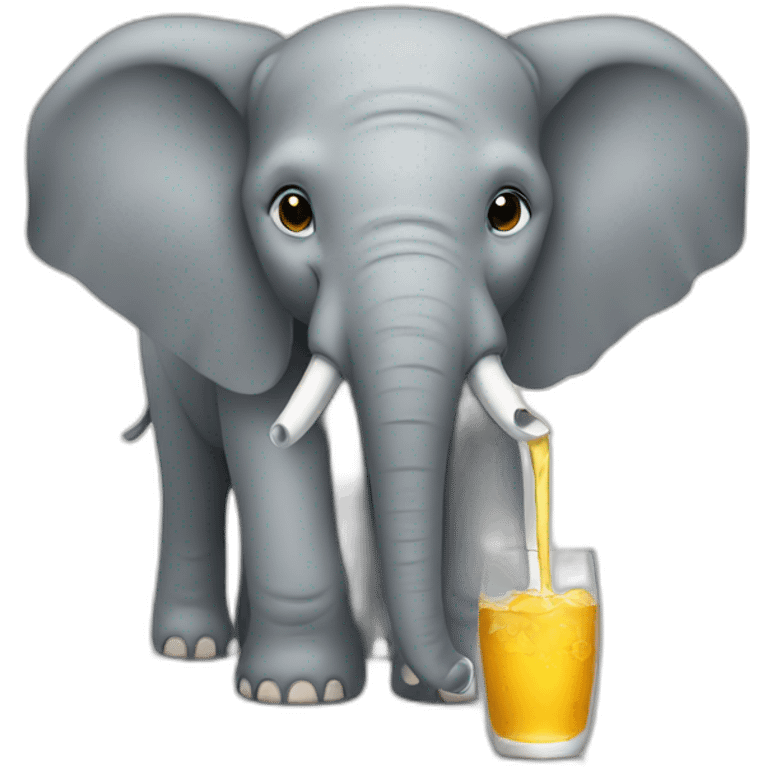 elephant drinking emoji