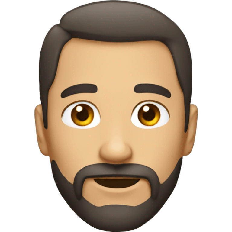 Hombre sin pelo con barba emoji